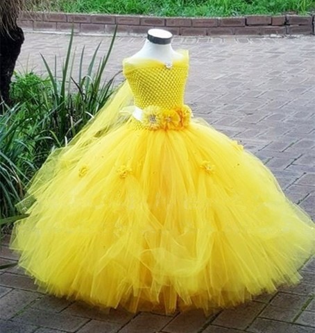 Buy Online Belle Princess Tutu Dress Baby Kids Fancy Party Christmas Halloween Costumes Beauty Beast Cosplay Dress Flowers Girls Ball Gown Alitools