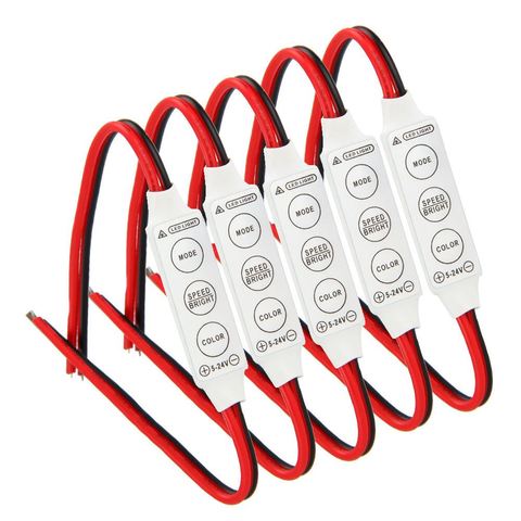 5 x 12V Wired Control Module with Strobe Flash For Car or Household LED Strip/Bulbs Drop Shipping ► Photo 1/6