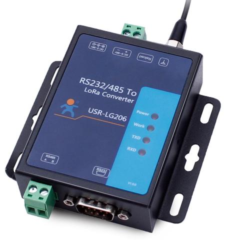 USR-LG206-H-P Serial RS232 RS485 to LoRa Converter Server Device Point Transmitter for Smart Metering Oil Field Agriculture ► Photo 1/1