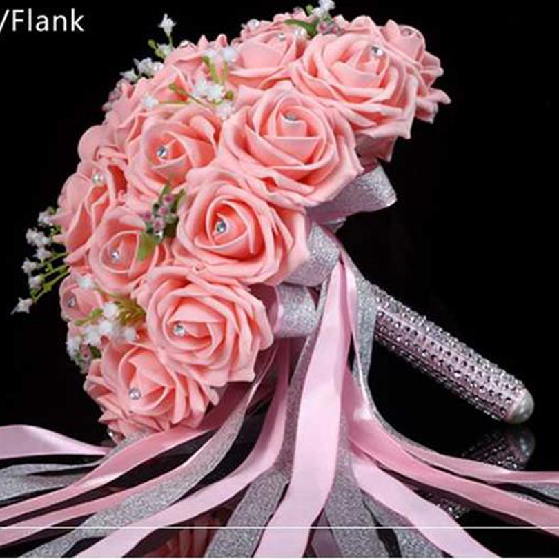 Buque De Noiva Romantic flowers in hands Rose with pearls Birdal bouquet  bridal bouquets for bridesmaids for girls in a flower - Price history &  Review | AliExpress Seller - Beautiful Wedding