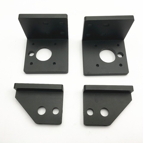 22mm  hole' distance AM8/ Anet A8 3D Printer Extrusion version black anodized Z axis stepper motor mount and top rod holder kit ► Photo 1/5