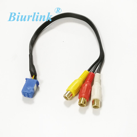 Biurlink Car RCA Adapter VTR Cable For Toyota 6 Pin Blue AV Port ► Photo 1/5