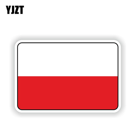 YJZT 12.1CM*8CM Car Window Poland Flag Reflective Car Sticker Bike Decal 6-1696 ► Photo 1/2