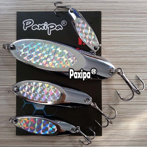 1pc Partial Hologram Sticker Metal Spoon Fishing Lure Silvery Bass Spoon Bait (3g and 7g don't have Hologram Sticker) ► Photo 1/6