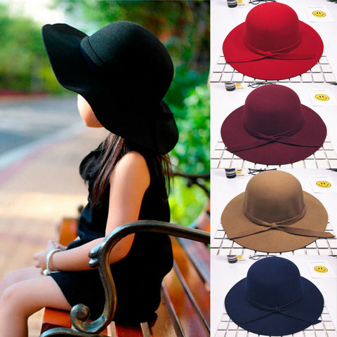 2022 Baby Summer Accessories Sweet Girls Kids Bowknot Hat Bowler Beach Sun Protect Caps Bonnet Toddler Photography Props 2-8T ► Photo 1/5