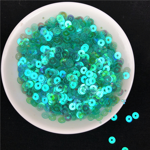 2000pcs(10g) 4mm Transparent Mint Green Flat Round Loose Sequins Paillettes Sewing Wedding Craft for Women Garment Accessories ► Photo 1/2