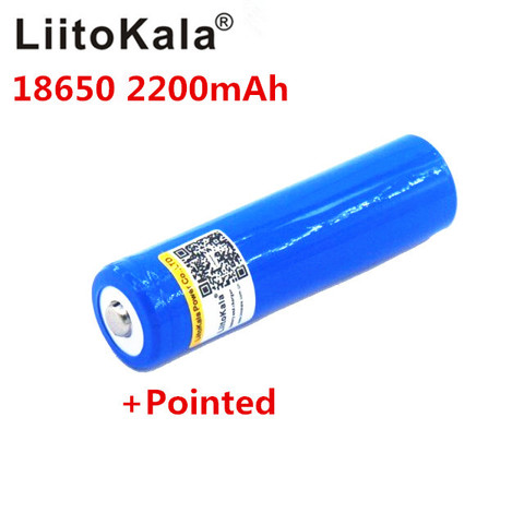 LiitoKala 18650 3.7V Lithium Battery Rechargeable 2200mA LED Flashlight Batteries LED Battery Light + Pointed ► Photo 1/1