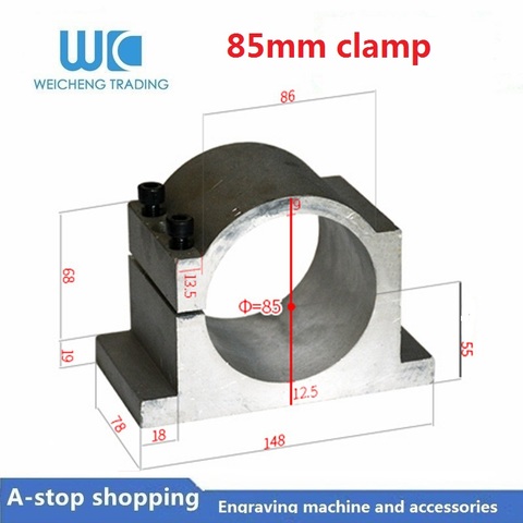 1pc Spindle Motor Brackets Engraving machine spindle motor holder  85mm with 3 screws ► Photo 1/6