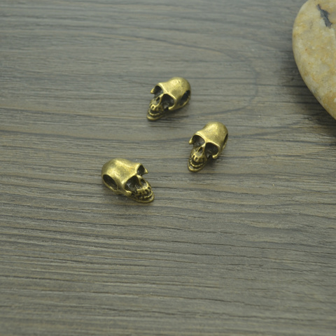 10 pcs antique bronze metal big hole skull beads Fit European bracelet Jewelry making 17*10*8mm 4297B ► Photo 1/1