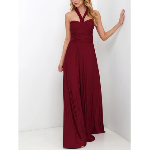 Sexy Women Bandage Maxi Dress Red Fall Long Dress Multiway Bridesmaid Convertible Wrap Party Dresses Robe Longue Femme Plus Size ► Photo 1/6