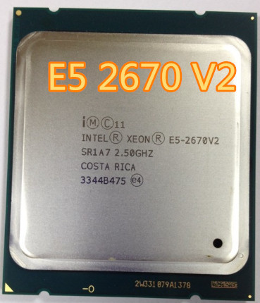 Intel xeon E5 2670 v2  E5-2670 V2 SR1A7 2.5GHz 25M 10-CORES 115W LGA2011 Server CPU Processor e5 270 V2 ► Photo 1/1