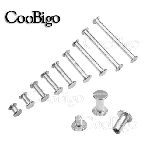 10sets Head Diameter 10mm Brass Flat Chicago Screw Leather Craft Solid 10sets Head Diameter 10mm Brass Flat Chicago Screw Leather Craft Solid