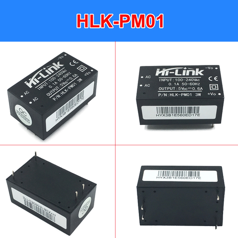 Free shipping 2pcs/lot AC DC converter module HLK-PM01 220v to 5v mini isolateded power supply module power transmission ► Photo 1/6