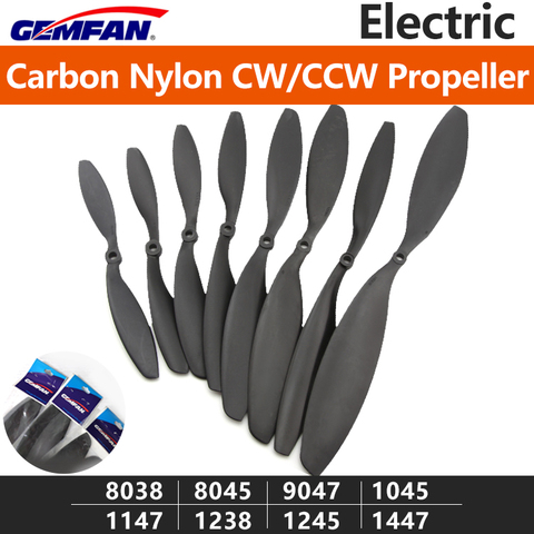 Hot New Arrival 1pair Gemfan Carbon Nylon CW/CCW Propeller Blades Prop for RC Quadcopter 8038 8045 1045 1147 1238 1245 1447 ► Photo 1/6