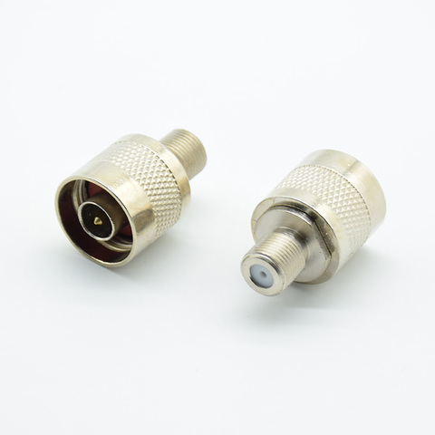 2pcs RF Connector N Male Plug Male Pin to F Female Jack Adapter ► Photo 1/3