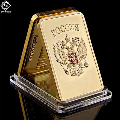 Gold Bullion Bar USSR National Emblem Gold Bar Soviet Commemorative Souvenir Coin Metal Decoration Gifts ► Photo 1/6