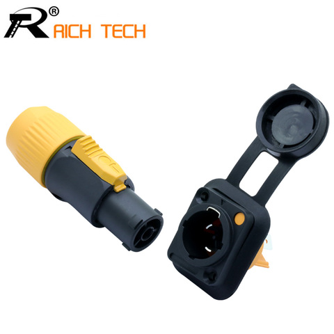 1set High quality 20A Waterproof Powercon LED Large Screen Power Plug PA66 Flame-retardant Industrial Power connector OUT/IN ► Photo 1/6