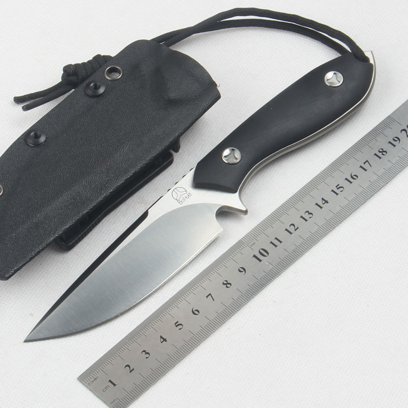 High Quality Outdoor Survival Straight Knife Set With Cover Kydex 58HRC  Fixed Blade G10 Handle Tactical Camping Straight Knife - AliExpress