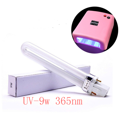 Lamp for drying nails 4 pcs. 9 watts nail dryer, UV lamp tube replacement tube Art books Varnish for nails manicure ► Photo 1/4