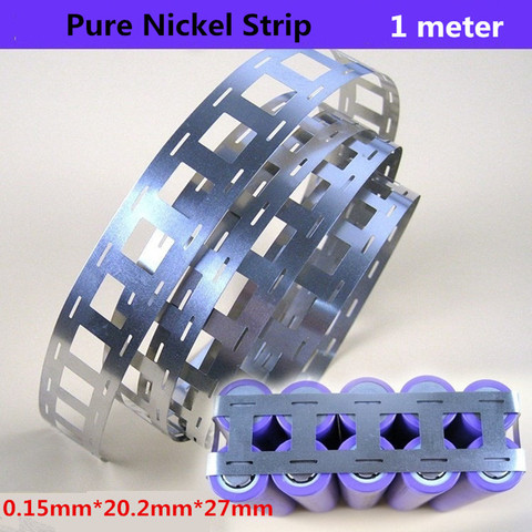 1meter 0.15*27mm Pure Nickel Strip 99.96% Lithium Battery Nickel Strips For 18650 Battery Pack 2P Spot Welding Nickel Belt ► Photo 1/3