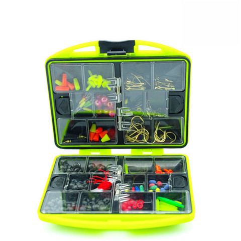 Double layer  Fishing Accessories Box  Promotion RockSurf Casting fishing tackle box Swivel Jig Hooks fishing tools set ► Photo 1/6