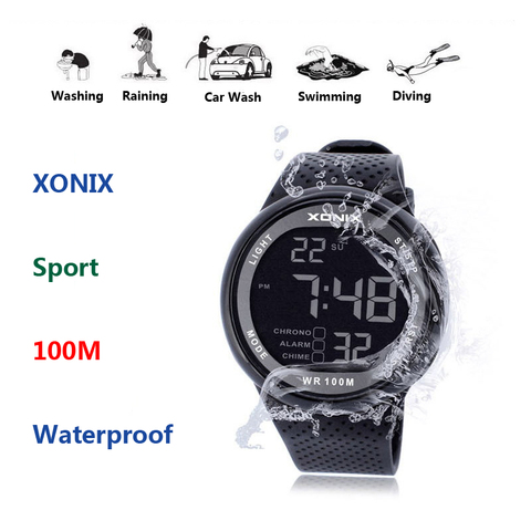 2022 New Brand  Watch Men Military Sports Watches Fashion PU   Waterproof LED Digital Watch For Men Clock digital-watch  GJ ► Photo 1/6