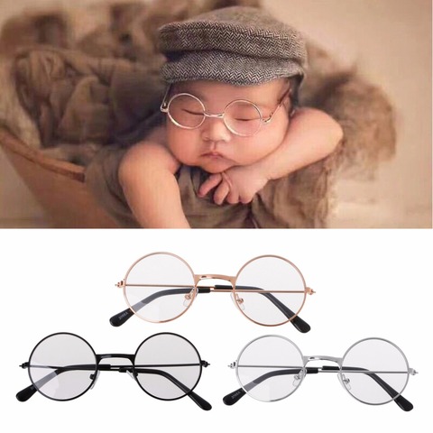 Newborn Baby Clothing Accessories Girl Boy Flat Glasses Photography Props Gentleman Studio Shoot ► Photo 1/6