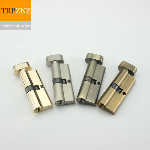 Copper/brass door lock cylinder, for indoor,bedroom, four colors, two sizes,70x29/32.5mm,with3 keys,handle lock accessories ► Photo 1/4