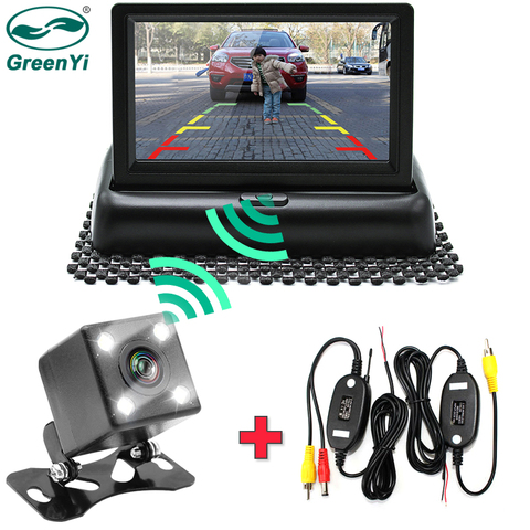 GreenYi Wifi Wireless Rear View Camera Vehicle Folding Foldable Monitor Video System Car Parking Monitor With Reverse Camera ► Photo 1/6