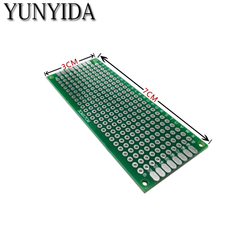 98-12 free shipping 5pcs 3x7cm  Double Side Prototype PCB Universal Printed Circuit Board ► Photo 1/1