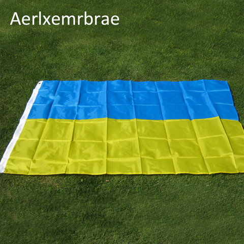 Free shipping 3ft x 5ft Hot Sale NEW Ukraine Flag 90x150cm 3x5ft Polyester Ukrainian Banner National Country Flag ► Photo 1/1