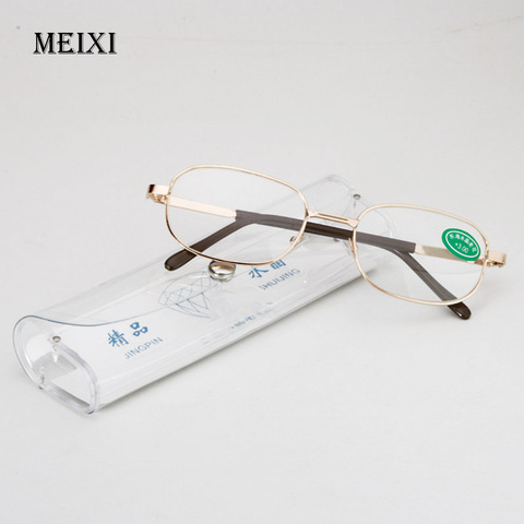 Full Metal Frame Glass Lenses Female Male Reading Glasses Women Men Unisex Eyewear +1.0 1.5 2 2.5 3 3.5 4 4.5 5 5.5 6 ► Photo 1/5