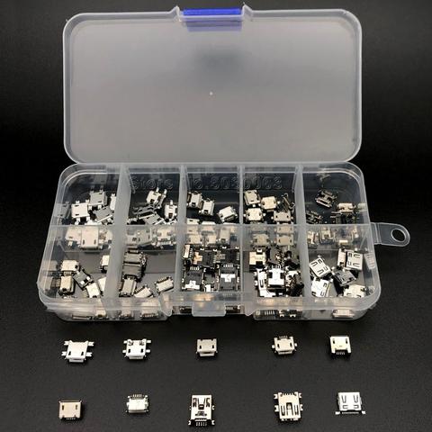 100pcs - 10 Models Micro USB box MINI Android mobile phone charging accessories Connector Socket Jack MP3/4/5 Lenovo ZTE Huawei ► Photo 1/3