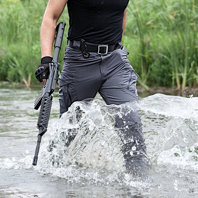 Summer IX9 Waterproof Tactical Pants Men Multi-Pocket Stretch