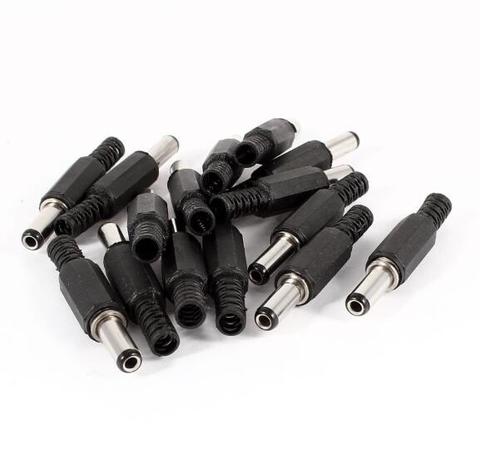 10pcs DC 5.5x2.1 mm 5.5 * 2.1MM Power cable Male Plug Connector Adapter Plastic 14MM ► Photo 1/1
