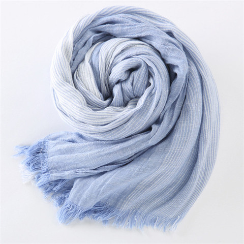 Japanese Cotton Scarves Unisex Cashmere big size striped tassel scarves Navy Blue and black winter scarf men scarf ► Photo 1/6