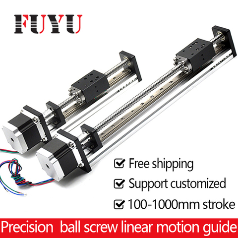 CNC Linear Guide Stage Rail Motion Slide Table Ball Screw Actuator Nema 23 Motor Module for 3d Printer Parts XYZ Robotic Arm Kit ► Photo 1/5
