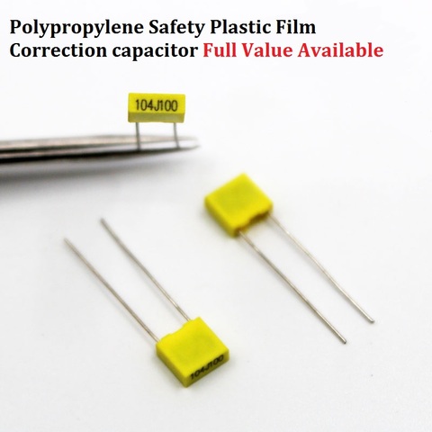 20PC Polypropylene Film Correction capacitor 100V 153J/223J/333J/473J/563J/683J/823J/104J100V 15/22/33/47/56/68/82/NF/0.1UF ► Photo 1/1