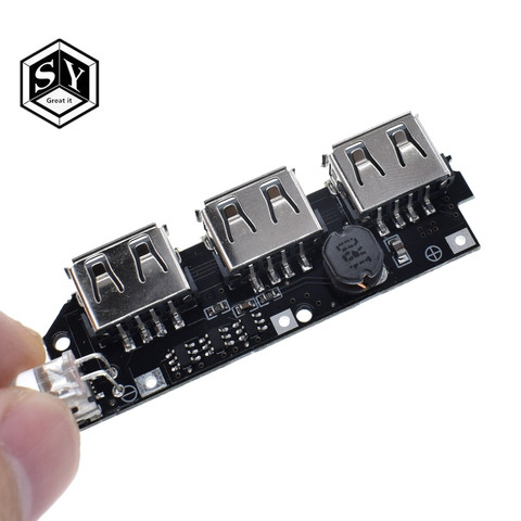 GREAT IT   5V 2.1A 3 USB Power Bank Battery Charger Module Circuit Board Step Up Boost DIY ► Photo 1/6