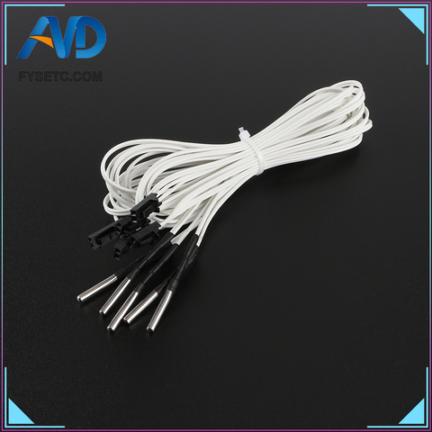 5pcs HT-NTC100K Thermistor Temperature Sensor L 1M For 350 Degrees For Prusa i3 MK2S/MK3/MK3S Hotend Extruder 3D Printer Parts ► Photo 1/6