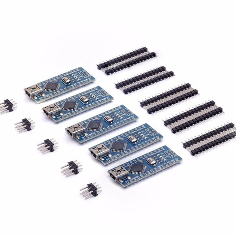 Hot Sale 5pcs Mini USB Nano 3.0 ATmega328P For Compatible Con Arduino NANO CH340 Turno USB Controlador Ninguna CABLE V3.0 NANO ► Photo 1/2