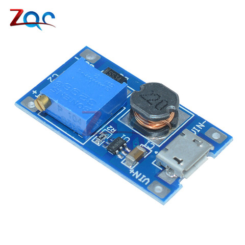 5PCS MT3608 DC-DC Adjustable Boost Module 2A Boost Plate Step Up Module With Micro USB LM2577 Replace XL6009 ► Photo 1/6