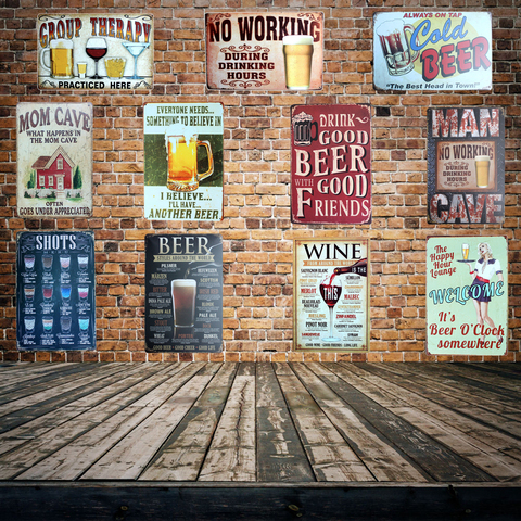 [ Mike86 ] Beer Pratice Here Metal Sign PUB Home Hotel Decoration Vintage Painting Wall Poster Art 20*30 CM Mix Items AA-455 ► Photo 1/3