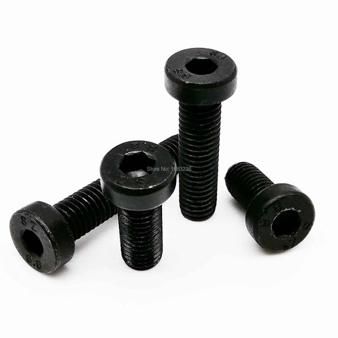 10pcs M4 M5 M6 Black Grade 8.8 steel DIN7984 Metric Hex Hexagon Socket Thin Low Short Profile Head Allen Cap Screw Bolt L=6-50mm ► Photo 1/6