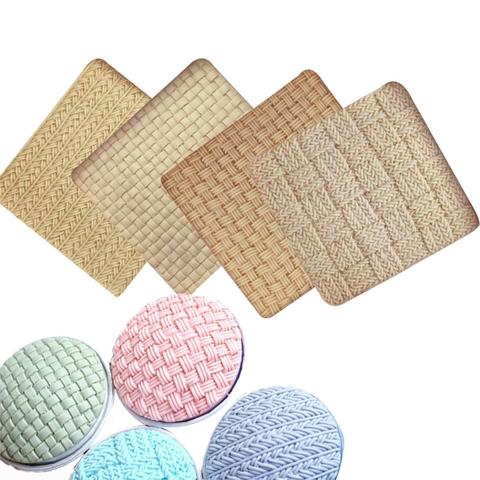 M1116 knitting Wool lace pattern Fondant silicone molds knit printing pad texture template cake decorating kitchen baking tools ► Photo 1/6