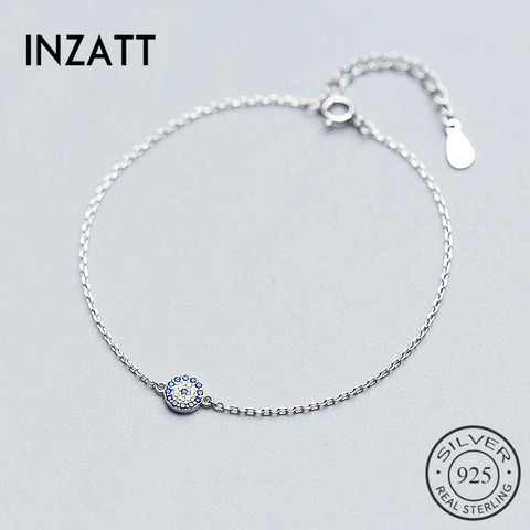 INZATT Talisman Blue Eyes Bracelet Real 925 Sterling Silver  Accessories For Fashion Women Bohemia  Fine Jewelry Gift ► Photo 1/5