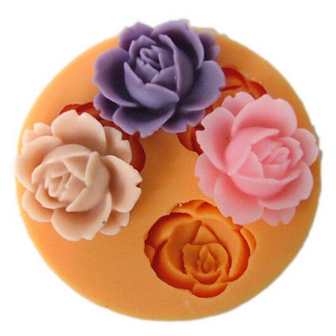 New Rose Flower Silicone Mold for Fondant Cake Decorating Tools Chocolate Cookie Soap Polymer Clay Resin Cake Decorations ► Photo 1/5