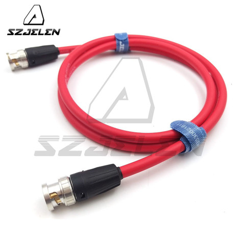 Red Cable 12G HD-SDI Video Cable, BNC to BNC  75-Ohm CANARE LV-61S coaxial cable ► Photo 1/6