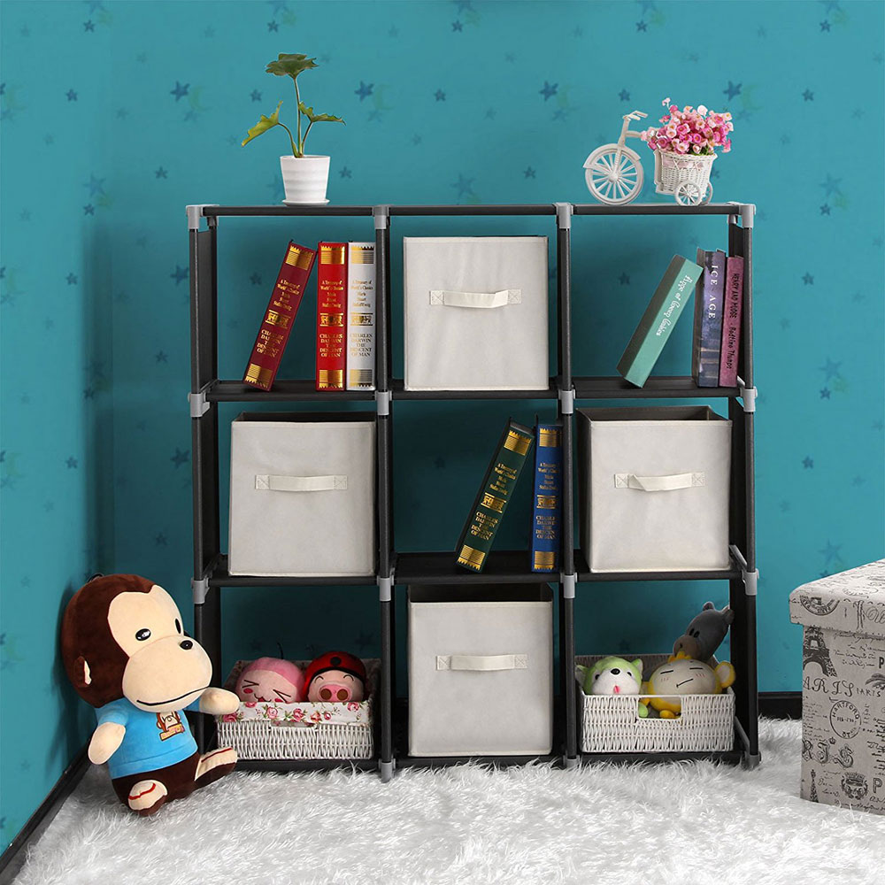 3-tier Storage Cube Closet Organizer Shelf 6-cube Cabinet Bookcase 