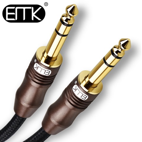 EMK 6.35mm1/4'' TRS Audio Cable 6.3mm AUX Cable 6.5 Male to Male Hifi Speaker Audio Cable 1m 2m 5m 8m 10m Guitar Amplifier Mixer ► Photo 1/6